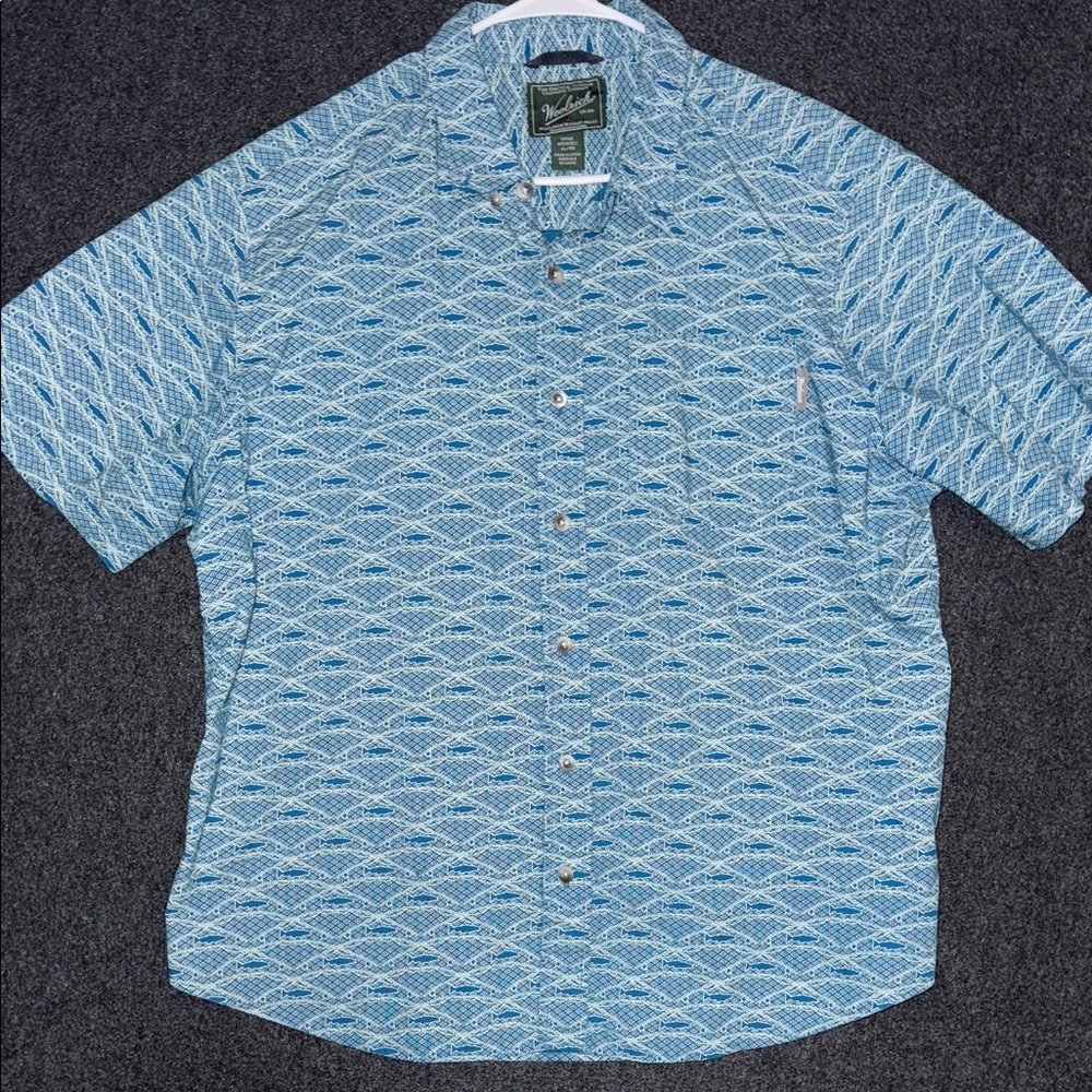 Woolrich Light‎ Blue Geometric Men's Shirt